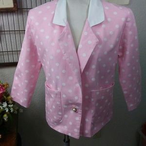 Polka dot blazer
